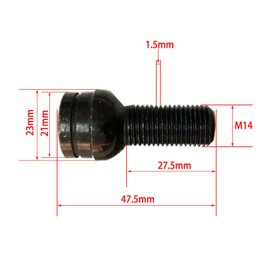 4 Pcs Steel Anti-Theft Wheel Bolts M14 x 1.5mm