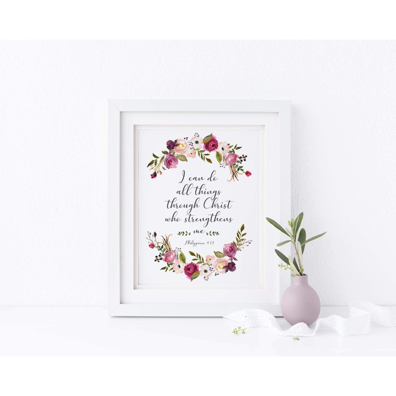 Philippians 4 13 Print, I Can Do All Things Through