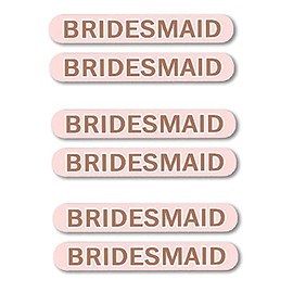 Bridesmaid Proposal Gifts Set of 6 - Bridesmaid Nail Files, Bridesmaid Emery Board - Bridal Party Favors, Wedding Emery Board (6BMD)