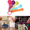 Small Spoon, Colourful Plastic Measuring Spoon, 5 Pieces Colourful Plastic