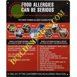 BUILDINGSIGNS.COM Food Allergies Sign (Aluminium-Rus