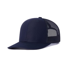 Quanhaigou Trucker Hat - Mesh Snap Back - Unisex Adjustable Baseball Cap - Outdoor Hats for Men Women, Navy Blue, One Size
