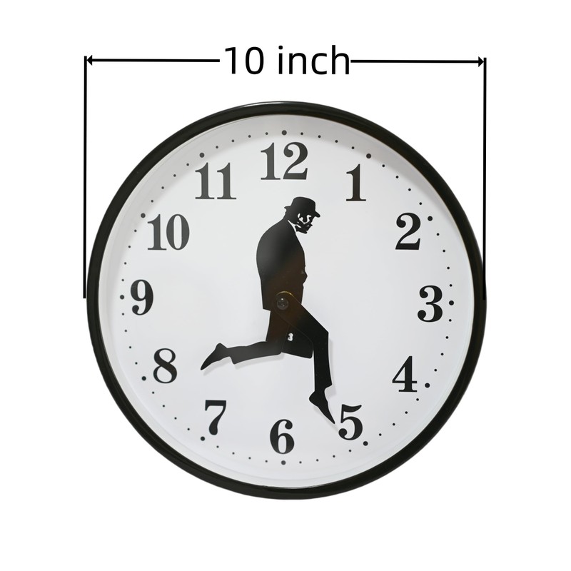 Sveudvdis Ministry of Silly Silent Walks Clock, 10 inch Non-Ticking