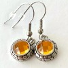 Unbranded Orange Topaz Earrings Celtic Boho Bohemian Dangle Cubic Zirconia