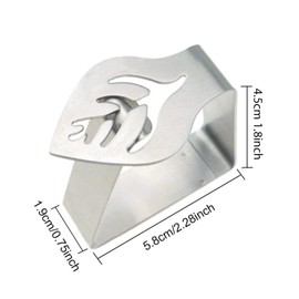 WedDecor Table Cloth Clips, 12 Pack Stainless Steel & Adjustable Decorative Table Cover Clamps Holder Pegs for Home, Wedding, Restaurant, Dinners, Parties, Picnic, Indoor & Outdoor, Leaf Design