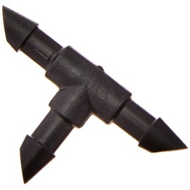 Mister Landscaper MLT-TEE 1/4" Drip Irrigation Vinyl Barbed Tee (10 Quantity)