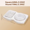 Double Compartment Condiment Containers with Lids, 2 Compartment Snack Containers