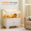 HOOBRO Large Hamster Cage, Acrylic Hedgehog Cage with Storage Cabinet