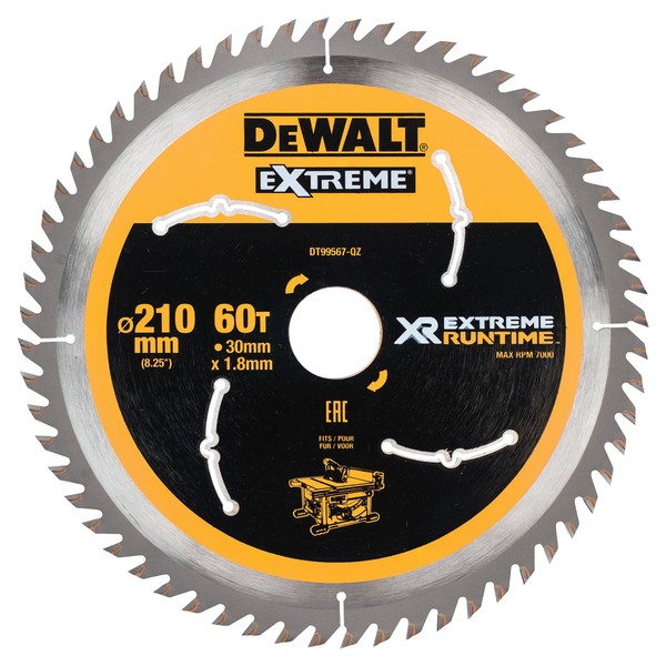 Dewalt XR Extreme Runtime Circular SAEGE Blade 210 x 30 mm 36 Teeth/DT99566 VGN-FZ QZ Static Price for 1 Each