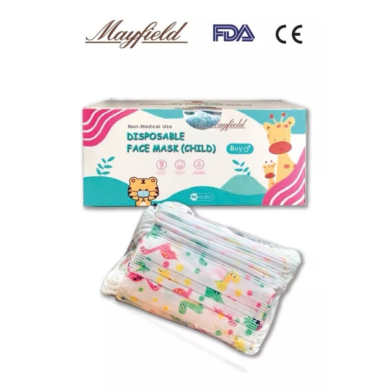 Mayfield Cubreboca Tricapa Infantil Mayfield 100 Piezas