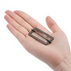 sourcing map Sliding Buckles Metal Rectangle Adjuster Triglides, darkgray