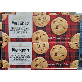 Walker Milk Chocolate & Salted Caramel Shortbread 5.3oz 150g (Two Boxes)