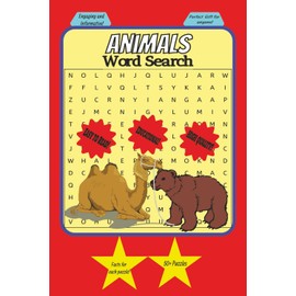 Animals Word Search Puzzle Book: Word Searches with Easy to Read Print about Animals, Nature, Birds and more | 6x9 Inches, 110 Pages | 50+ Puzzles ... Gift for Vacations, Holidays and Free time
