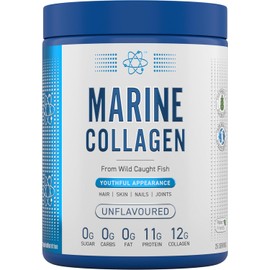 Applied Nutrition Marine Collagen Powder - Hydrolysed Collagen Protein, Healthy Skin, Hair, Nails (Unflavoured) (300g - 25 Servings)