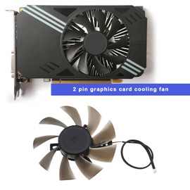 Be In Your Mind 2-Pin Header Bearing Graphics Card Fan Compatible with Zotac GTX 1050 1050ti Mini 2-Pin Graphics Card Fan Bearing Fan