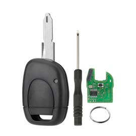 433MHz Car Straight Key for Renault Clio II Master Twingo Kangoo 1 Button Straight Key PCF7946 Chip 206(NE72) Blade with Screwdriver and Keyring