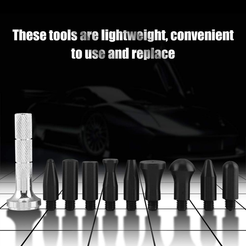 Dent Repair Tool Kits inclued Rubber Hammer and 9 Pcs