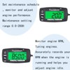 Small Engine Tachometer, RPM Measurement,Digital Hour Meter,Monitoring Engine Hours for