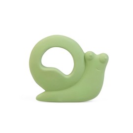GRÜNSPECHT Organic Toy Made of Natural Rubber, Teething Aid & Toy, BPA-Free, Promotes Fine Motor Skills & Sense, Snail, Green (683-00)