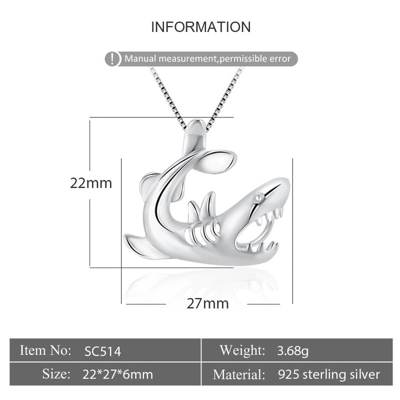 LGSY Shark Cage Pendants for Pearl Jewelry Making Sterling Silver,
