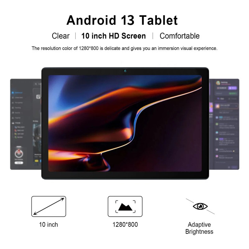 Jeazans 2025 Tablet 10 inch Android 13 Tablet 6+64GB 1280x800