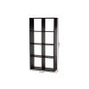 Baxton Studio Janne Dark Brown Finished 8-Cube Storage Shelf