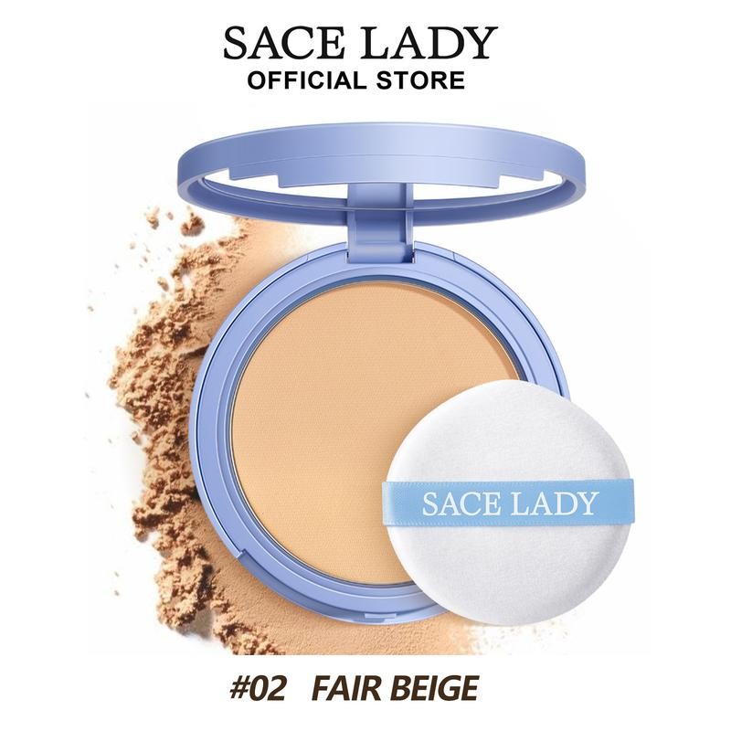 SACE LADY Oil Control Face Setting Powder,Waterproof Long Lasting Pressed