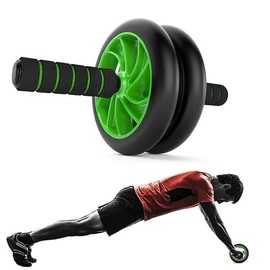 Gym Fitness Ab Roller Ab Wheel Abdominal Exercise Equipment 6 Pack Abs & Core Strength Training Home Equipment (Green/Black)