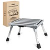 Nilight RV Step Stool Aluminum Folding Platform Steps 19x14.5 RV