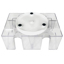 Keenso Bandeja Giratoria para Tarjetas de 2 Cubiertas y 6 Cubiertas, Práctico Soporte para Tarjetas de Juego, Organizador Transparente para Juegos de Cartas (Pon 6 póquer)