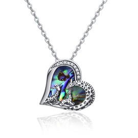 PRAYMOS Giraffe Pendant Chain Sterling Silver Necklace Heart Pendant Animals Necklace for Women Girls Giraffe Gift for Mother Daughter, Sterling Silver, Cubic Zirconia