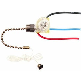 Zing Ear ceiling fan light lamp replacement pull chain switch ZE-110 3 wire 2-way 3-way ceiling fan switch 2way 3way