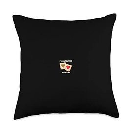 PBJ Jif Peanut Butter Peanut Butter Jelly Time BFF Love Match Perfect Throw Pillow, 18x18, Multicolor