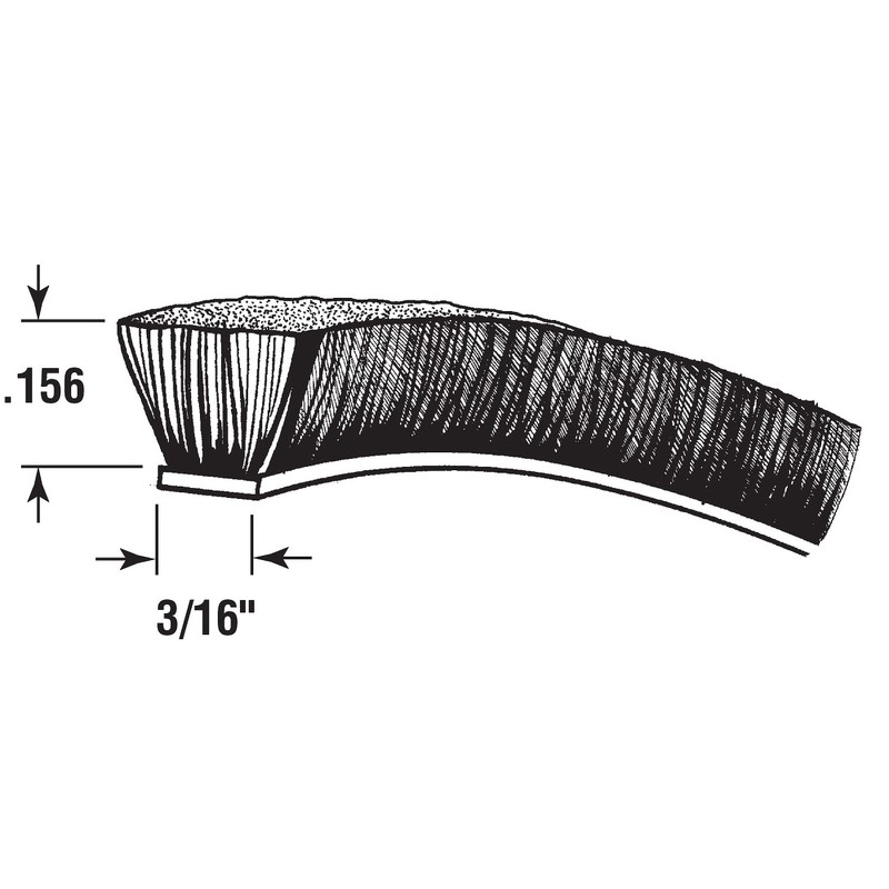 Prime-Line T 8658 Window Pile Weatherstrip, Slide-in style for 3/16