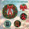 Christmas Wreath Decorations - 22" Artificial Christmas Wreath for Front