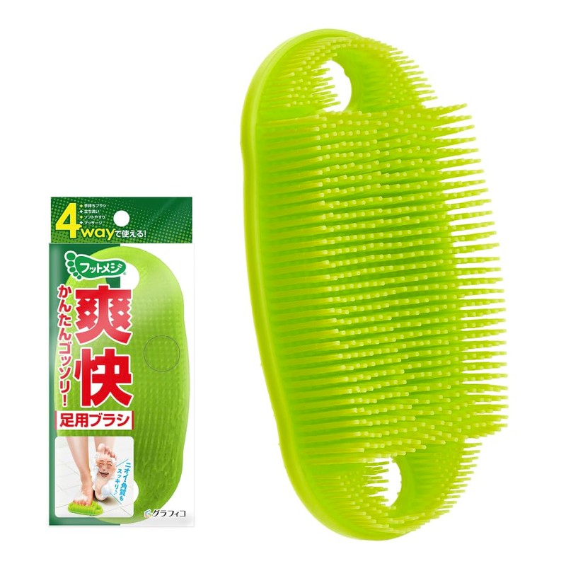 Foot Tape 4-Way Foot Brush 1 Piece (Odor, Dirt, Crunchy,