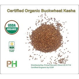 Organic Buckwheat Kasha -Toasted-Non-GMO, Vegan, Bulk Hulled (2LB)