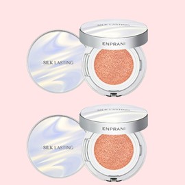 ENPRANI Silk Lasting UV Tone-Up Sun Cushion 15g SPF50 PA++++ + Refill 15g Set, 2 Pieces / 엔프라니 실크래스팅 유브이 톤업 선쿠션 15g SPF50 PA++++ + 리필 15g 세트, 2개