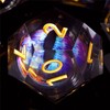 DND Dice Set, 7-Piece Moving Dragon Eye Polyhedral Resin Dice