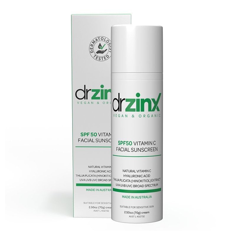Dr ZinX Organic Vitamin C Mineral Sunscreen SPF50