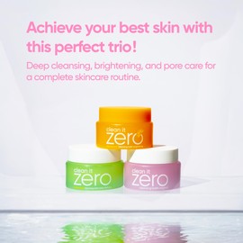 BANILA CO Clean it Zero Best of Balms Trio | Original & Brightening & Pore Clarifying for All Skin Types | Hydrating & Skin Radiance & Blackhead Cleansing (Pack of 3 travel sized balms, 25ml each)
