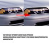 2 Pcs Headlight Eyebrow Glossy Black Trim Front Left Right