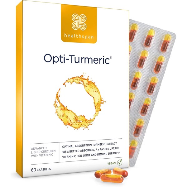 Healthspan Opti-Turmeric | High Strength 500mg Liquid Curcumin | Supports