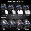 Siuyiu Keychain Flashlight, 8 Modes, LED Small Powerful EDC Flashlight,
