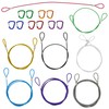 Pack of 8 Coloured Wire Rope Lock Cable with 10