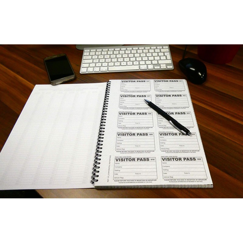 Cherry NCR Confidential Visitor Pass 90mm x 60mm Duplicate Book