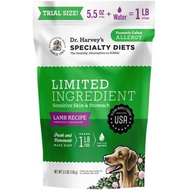 Dr. Harvey's Specialty Diet Limited Ingredient - Human Grade Dog Food for Dogs with Sensitivities - Lamb Recipe (Trial Size, 5.5 oz)