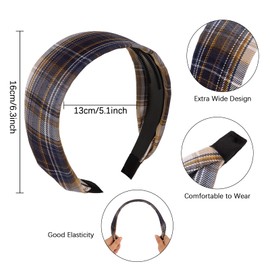 Srotmirw Fashion Wide Headbands, 2pcs Extra Soft Hairbands for Women’s Hair - Stylish Hair Accessories for Parties, Daily and Dating.