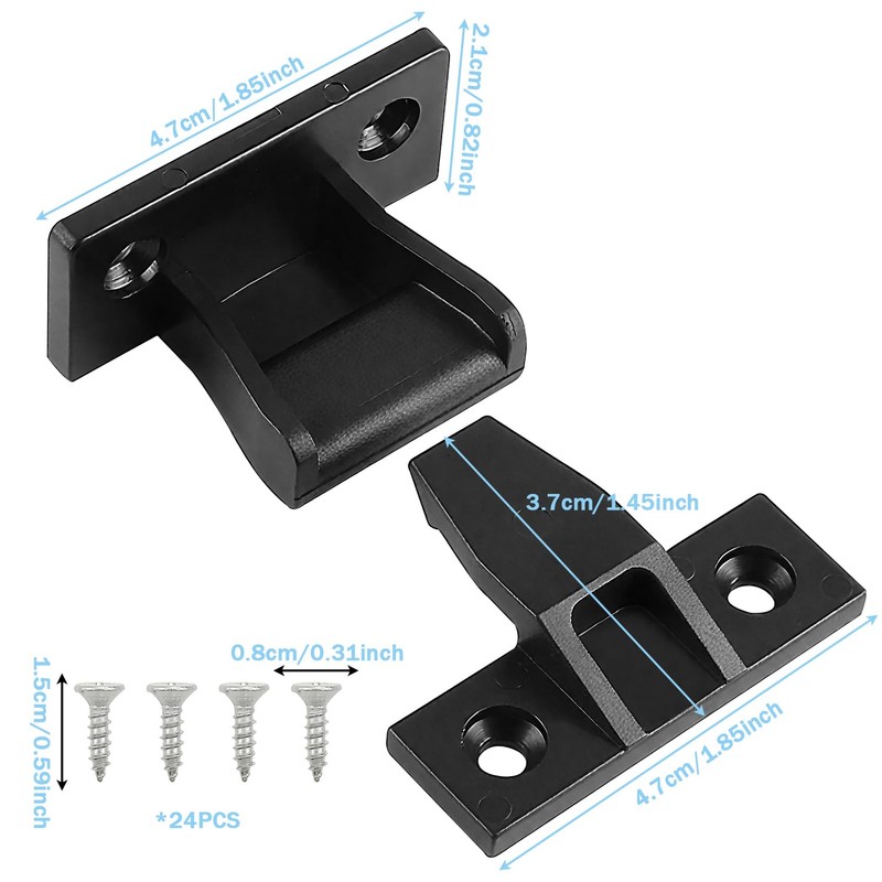 6PCS Heavy Duty Plinth Clips Kit With 24PCS Screw,Hidden Push-in
