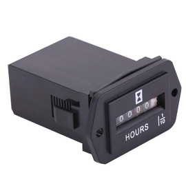 Mechanical Engine Hour Meter Generator Hourmeter, DC 6-80V Mechanical Hour Meter Gauge for Gasoline Engine Generator Motor Boat (HM002)